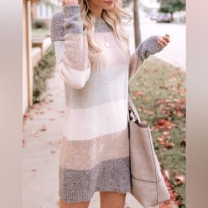 NIB VICI TACOMA STRIPED KNIT SWEATER DRESS, Sz.S, BNIB